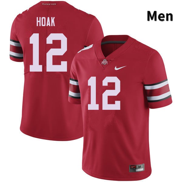 Ohio State Buckeyes Gunnar Hoak Men's #12 Red Authentic Stitched College Football Jersey